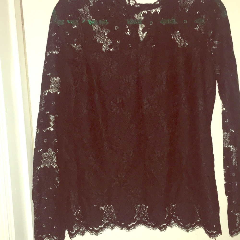 Black lace blouse